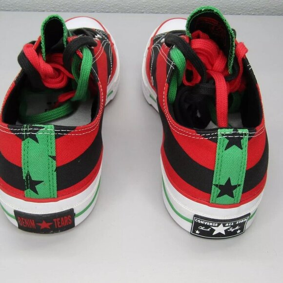 NEW CONVERSE X DENIM TEARS Unisex Pan African Flag Chuck 70 Sneakers Size 10.5 - Picture 5 of 10